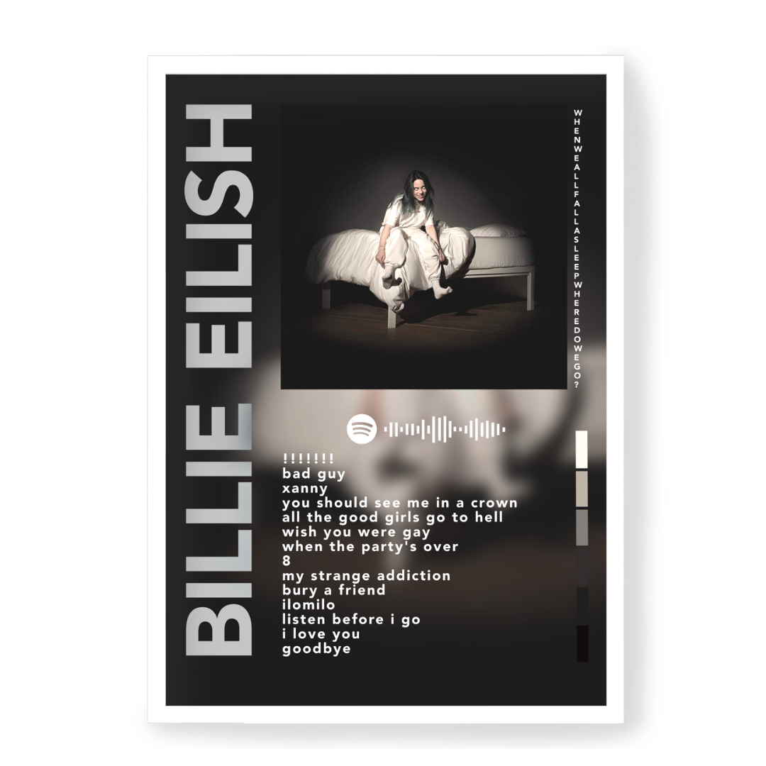 Poster Billie Eilish When We All Fall Asleep, Where Do We Go?