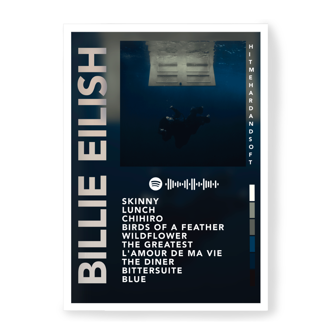Poster Billie Eilish Hit Me Hard And Soft