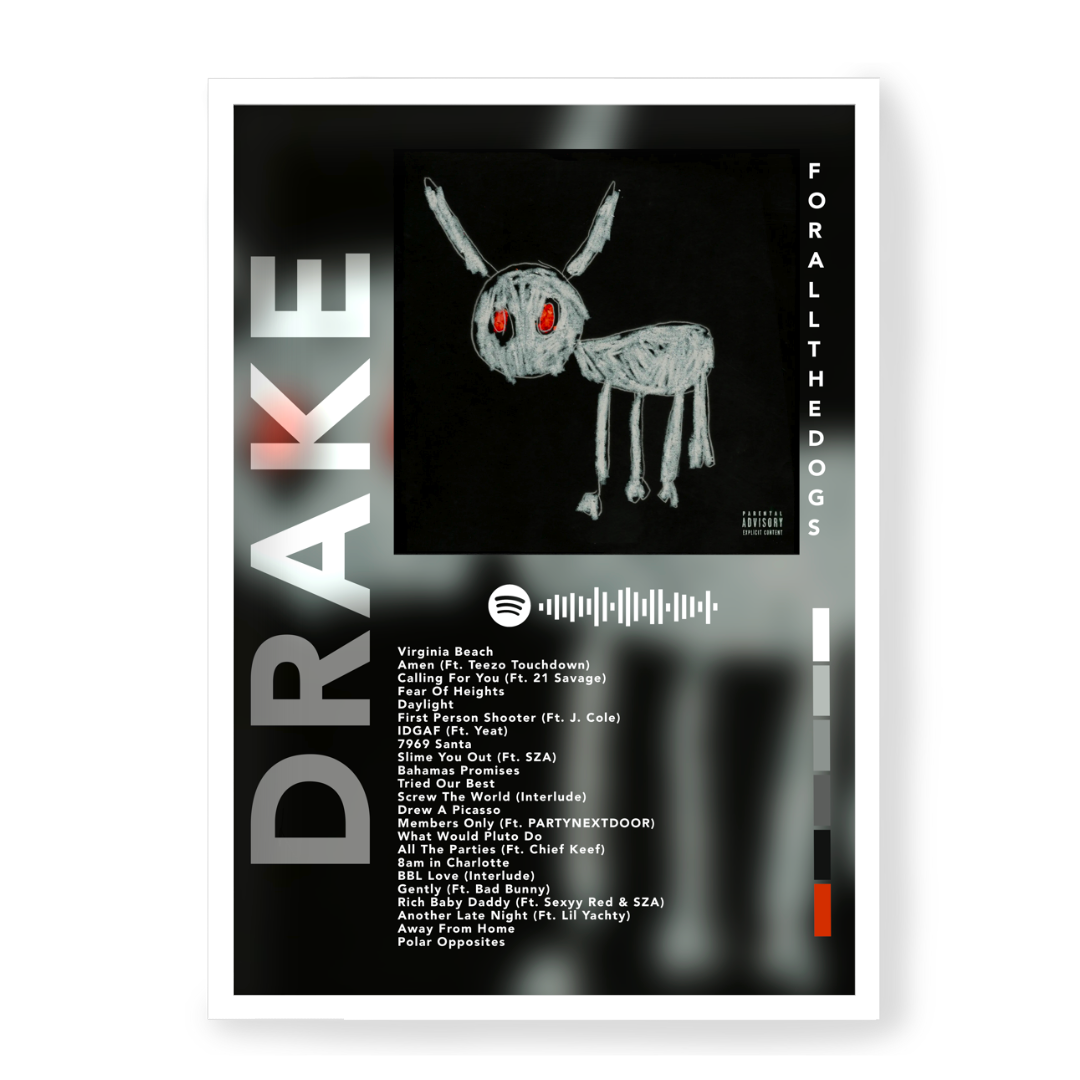 Poster Drake For All The Dogs