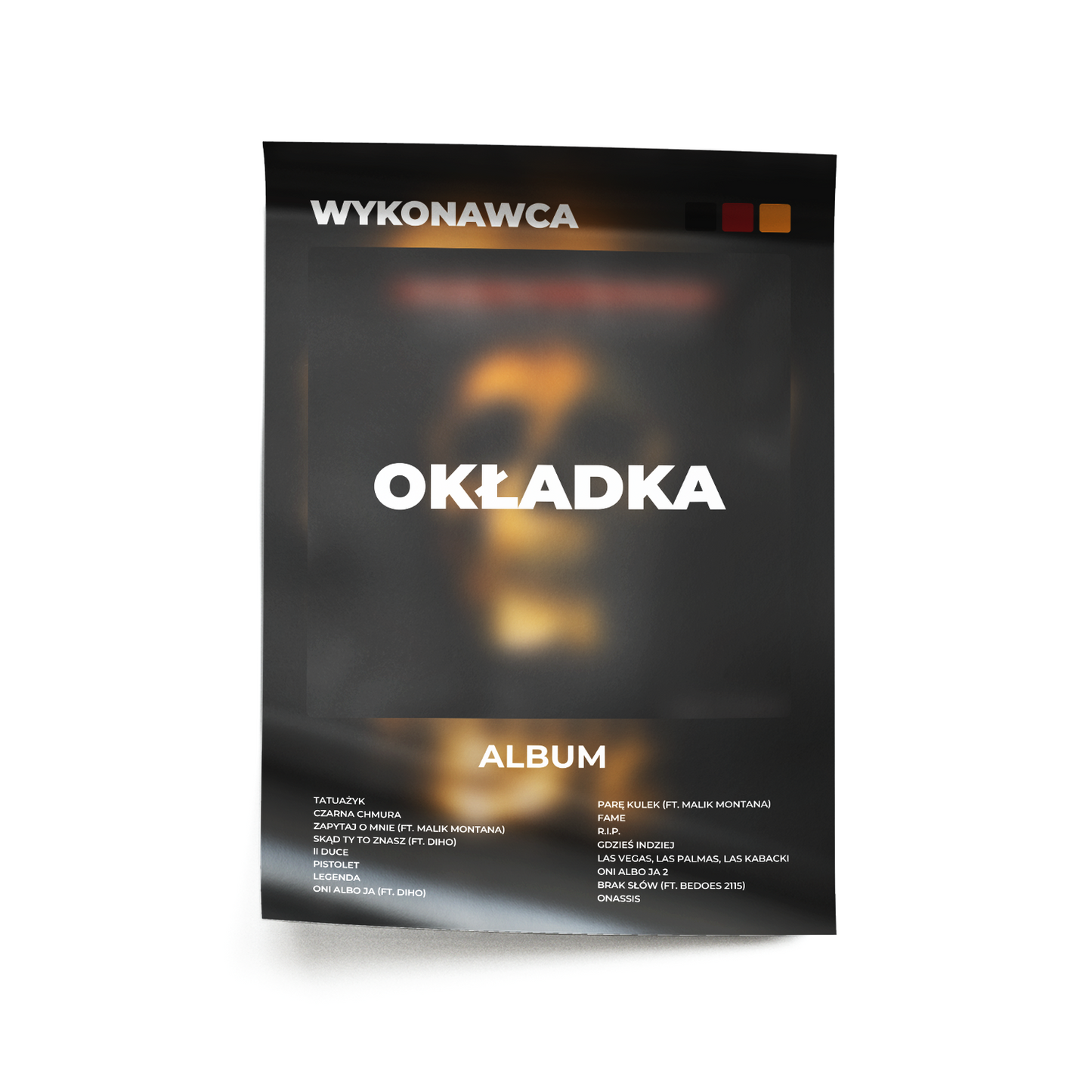 Plakat z własnym albumem 1.2