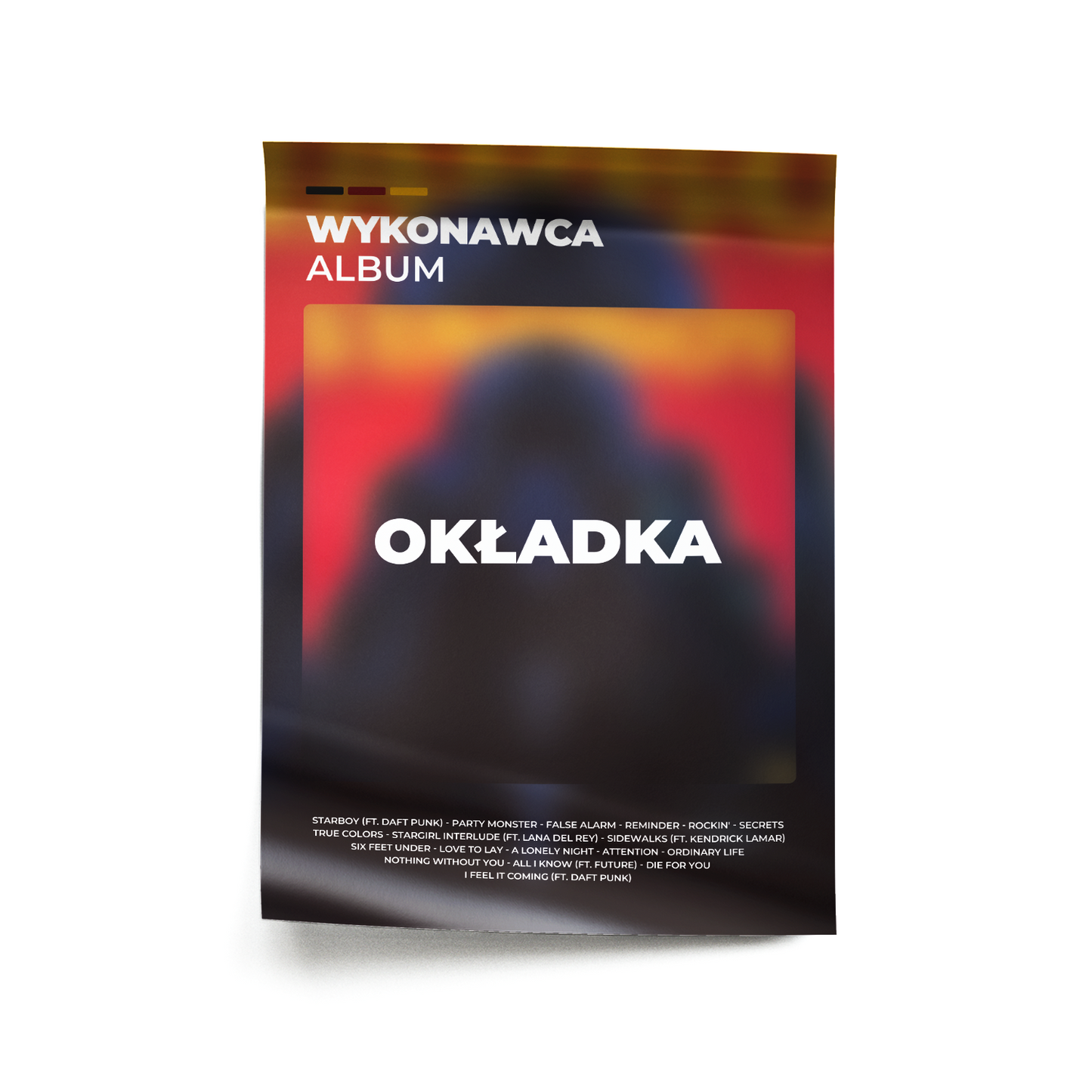 Plakat z własnym albumem 2.2