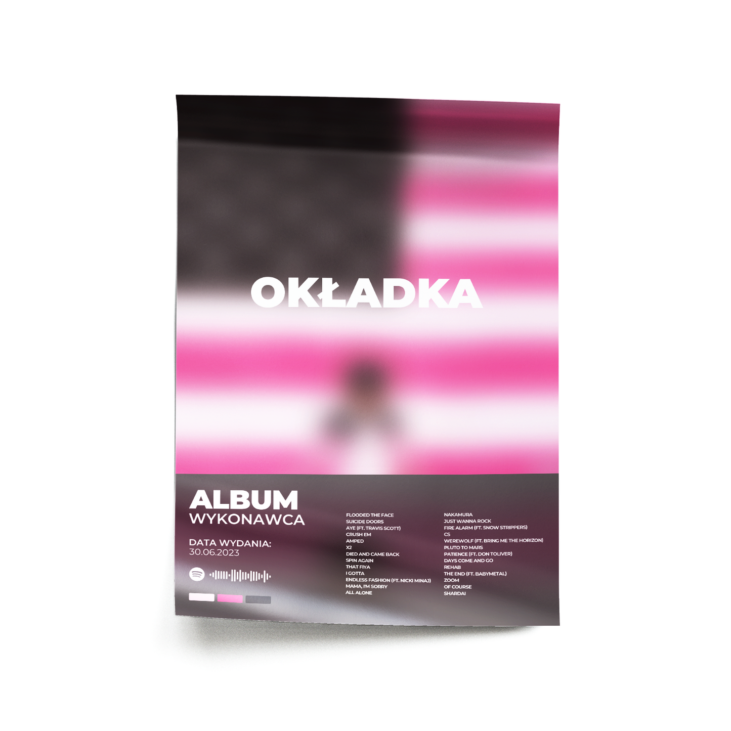 Plakat z własnym albumem 3.2