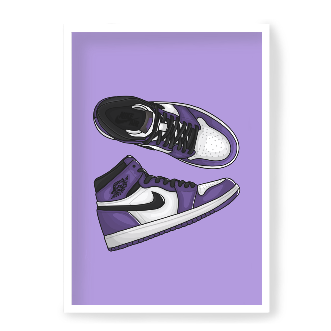 Poster Air Jordan 1 High Court Purple