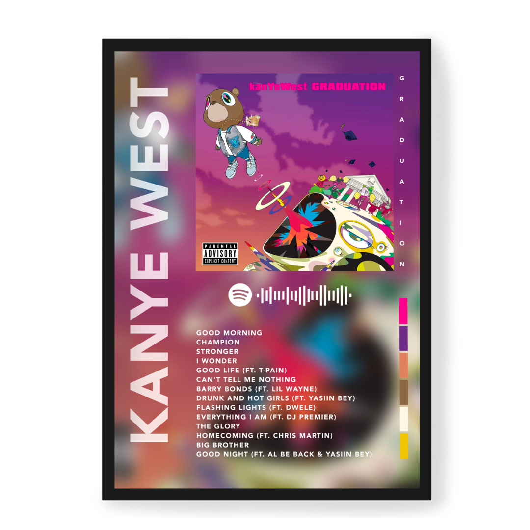 Póster de graduación de Kanye West