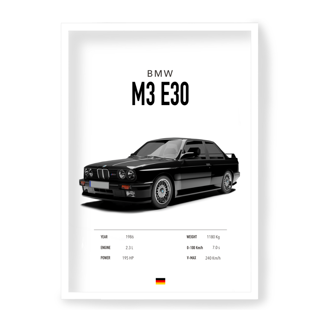 Poster BMW E30 M3