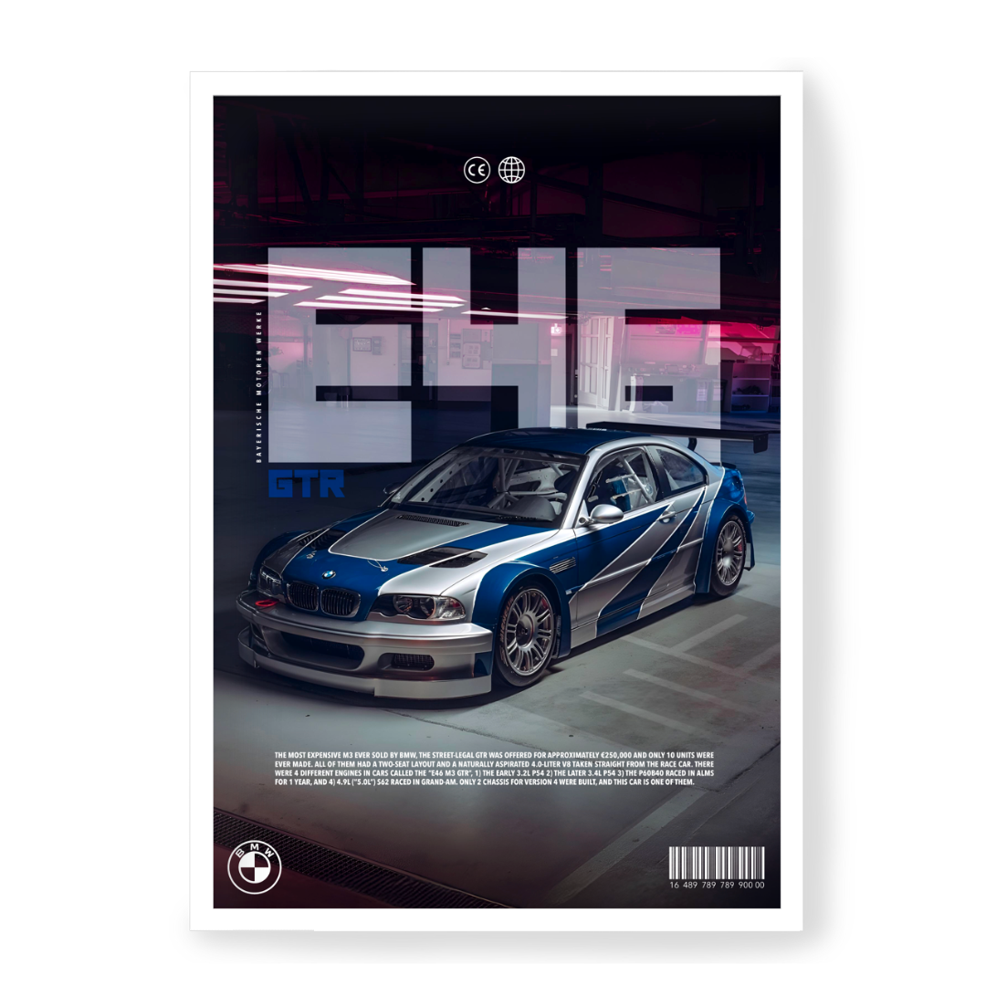 Poster BMW E46 GTR