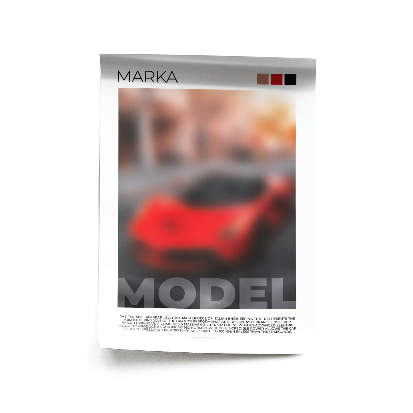 Plakat z własnym samochodem 3.1