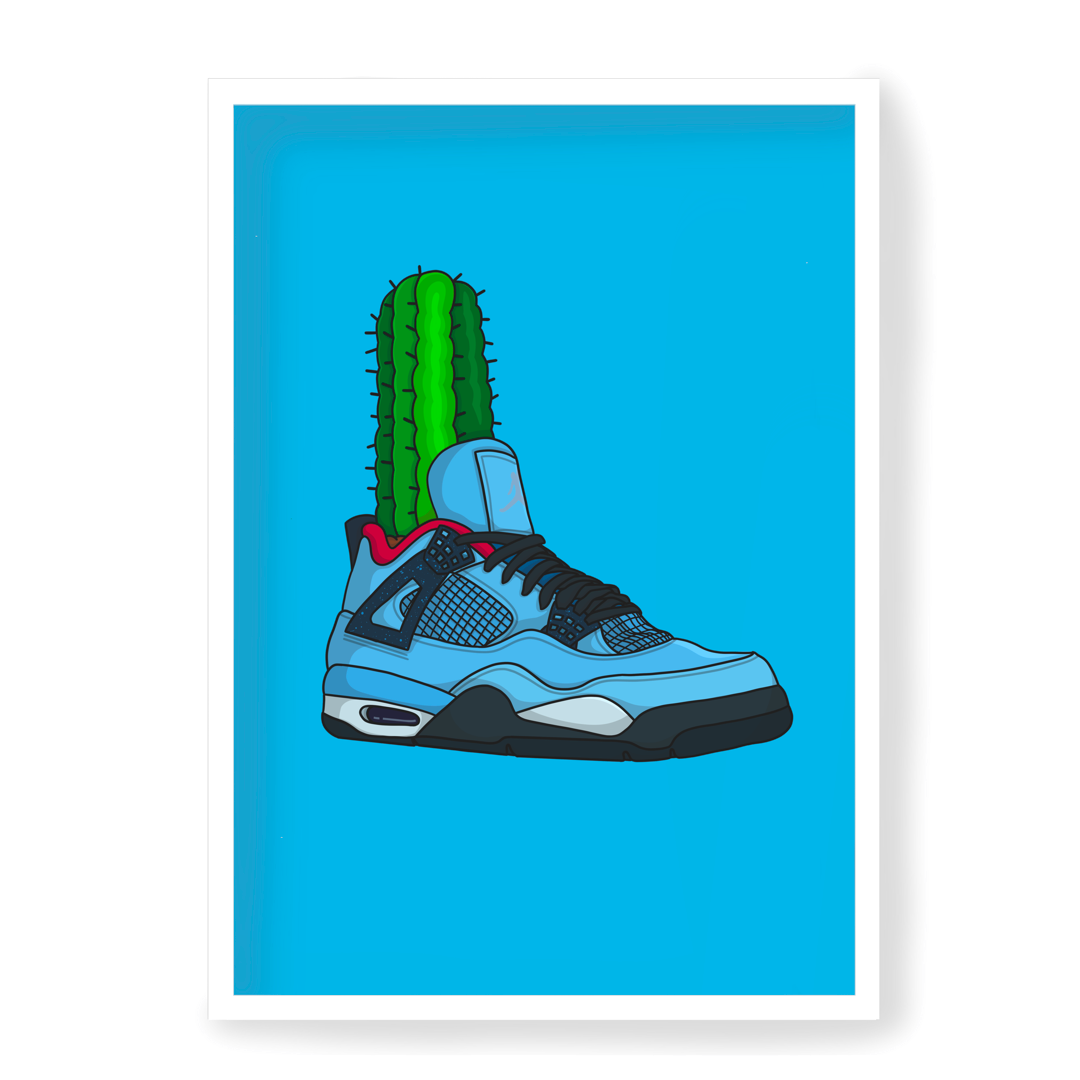 Poster Jordan 4 Retro Travis Scott Cactus Jack