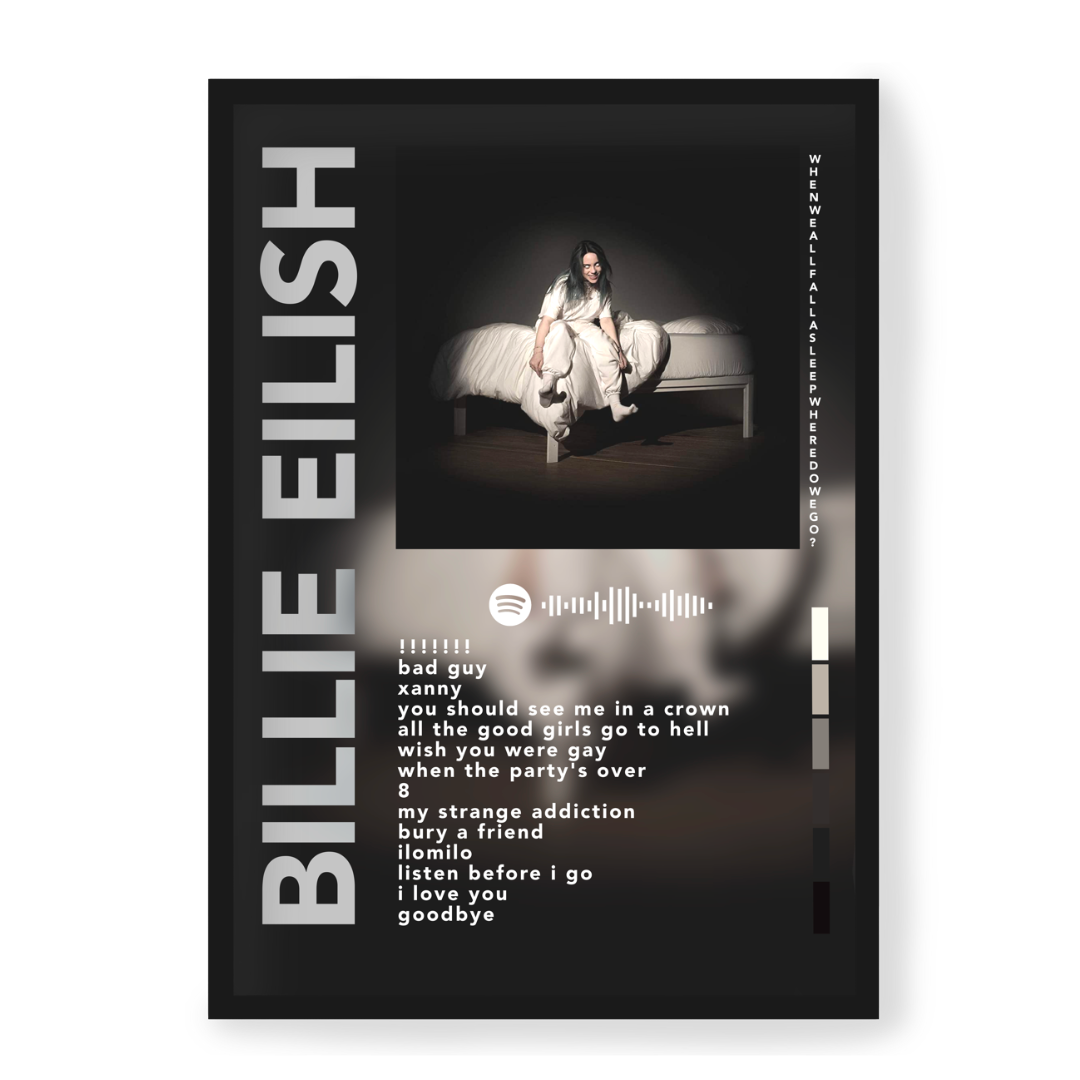 Poster Billie Eilish When We All Fall Asleep, Where Do We Go?