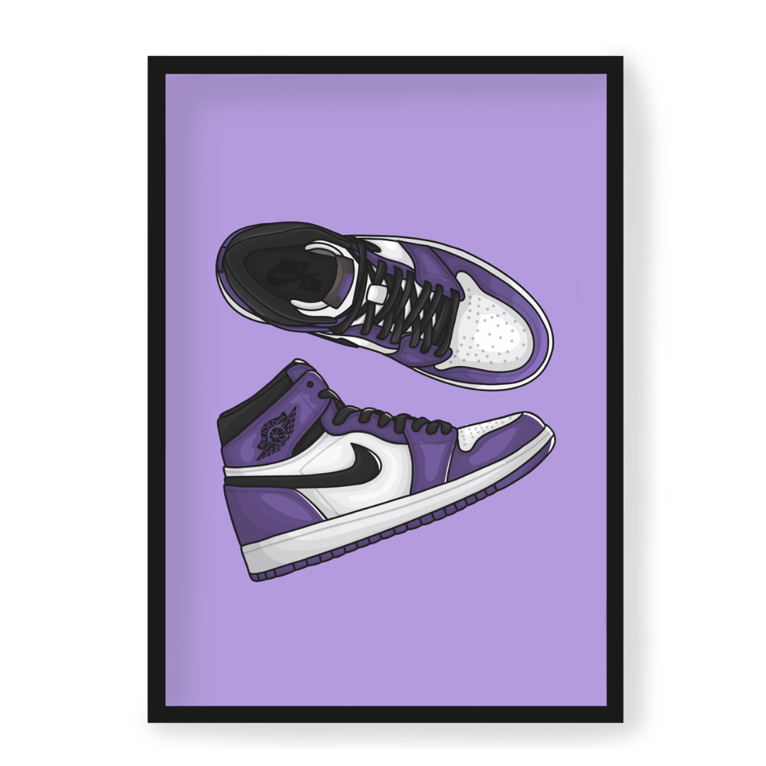 Poster Air Jordan 1 High Court Purple