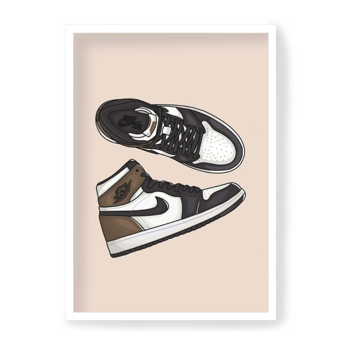 Poster Air Jordan 1 high Dark Mocha