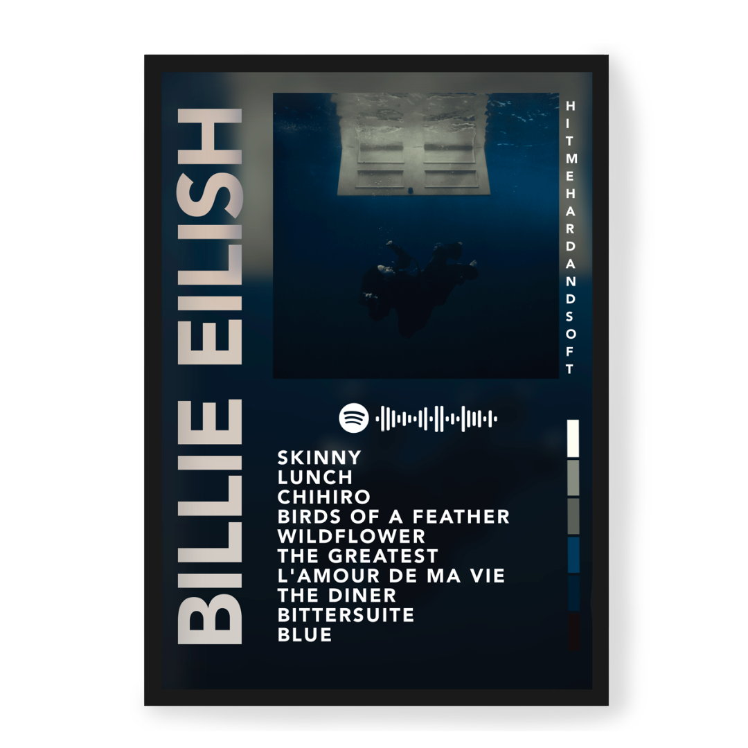 Poster Billie Eilish Hit Me Hard And Soft