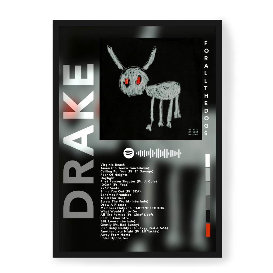 Poster Drake For All The Dogs