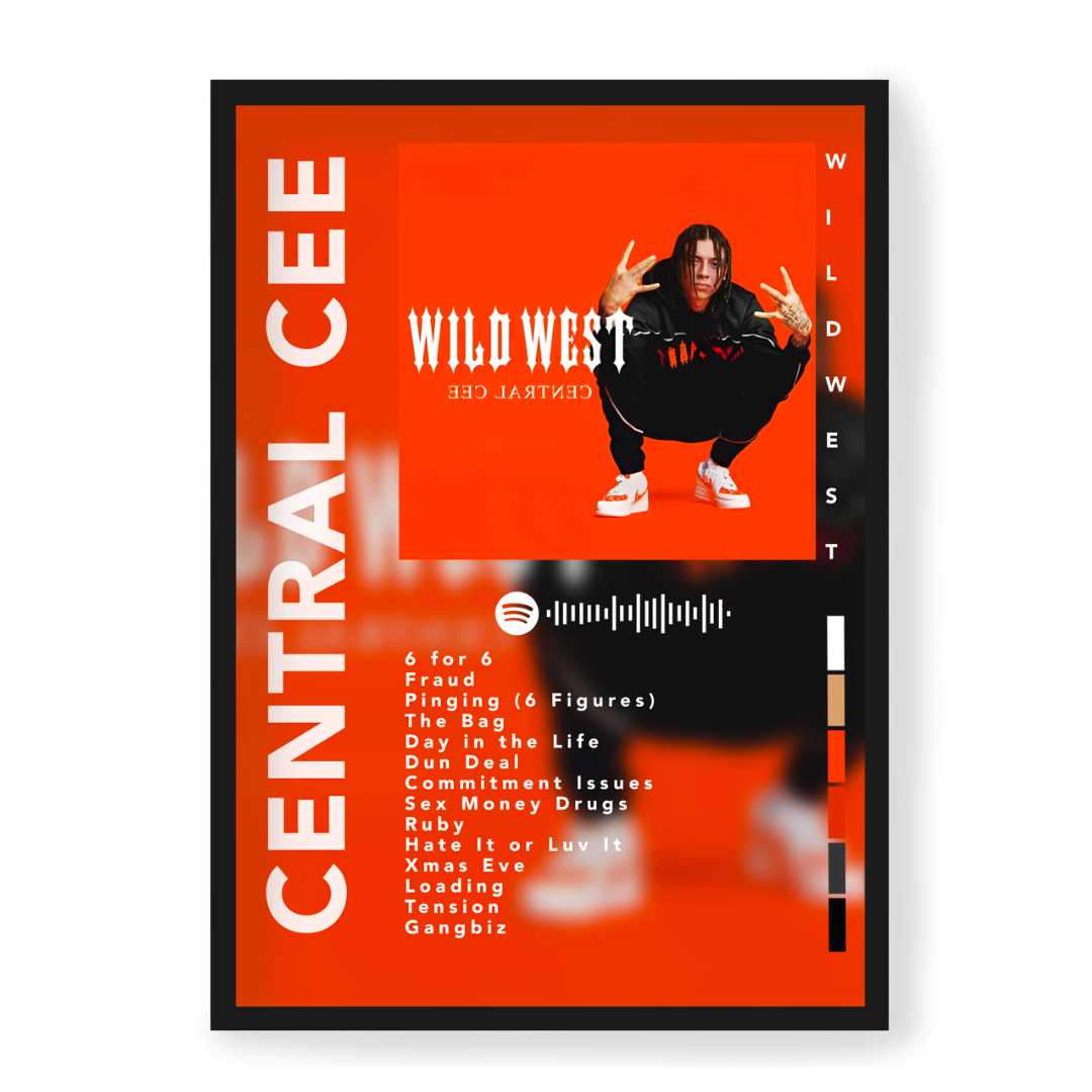 Poster Central Cee 23 Wild West