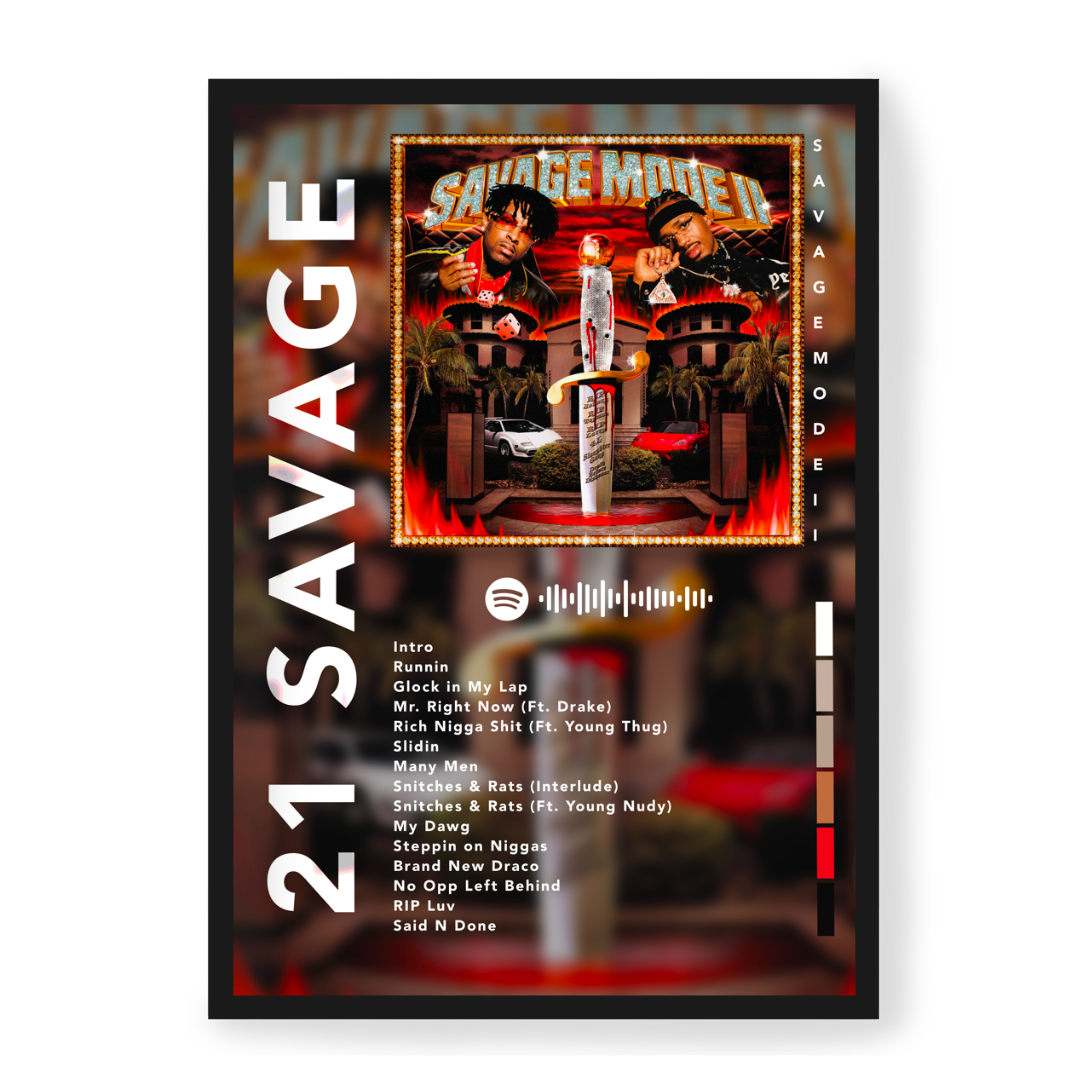 Poster 21 Savage Savage Mode II