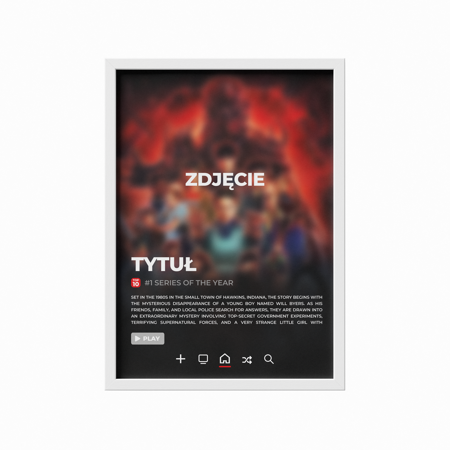 Plakat z własnym Serialem / Filmem Netflix