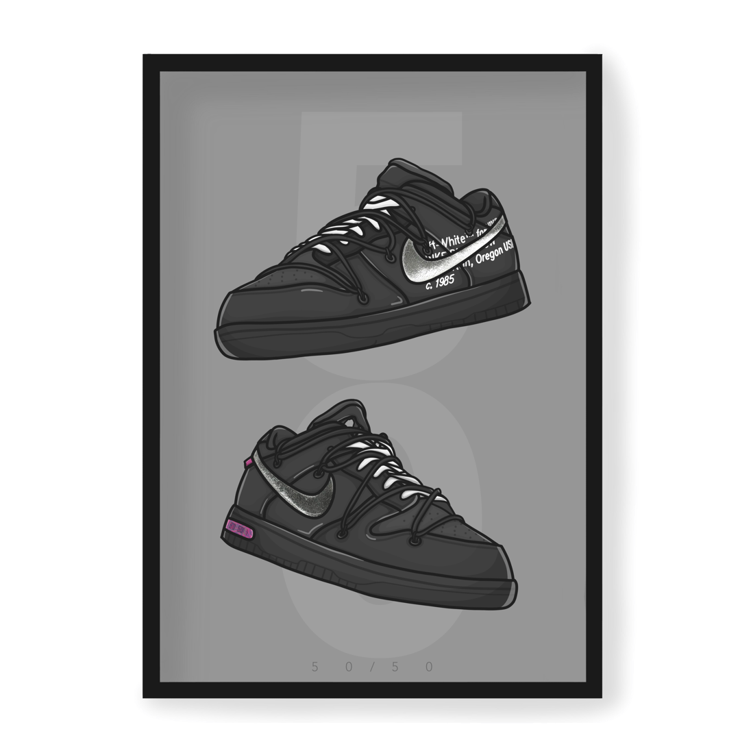 Poster Nike Dunk x OFF white 50/50