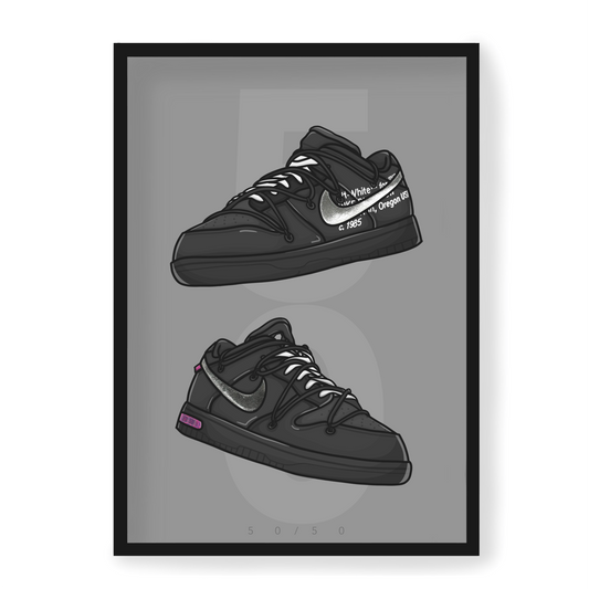 Poster Nike Dunk x OFF white 50/50
