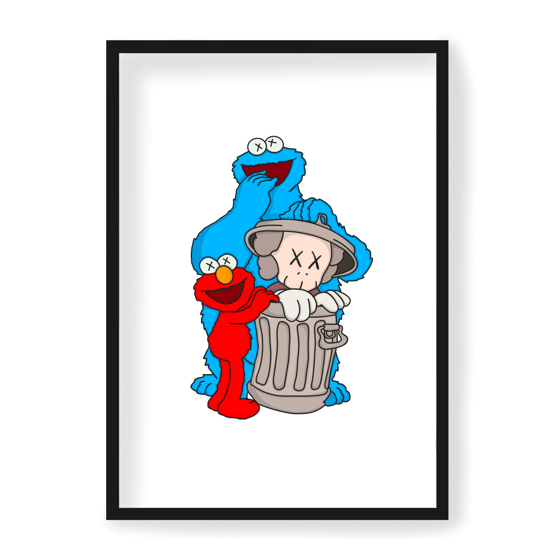 Poster Kaws x Sesame street