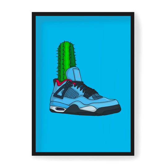 Poster Jordan 4 Retro Travis Scott Cactus Jack