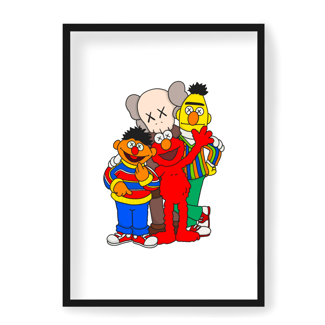 Poster Kaws x Sesame street