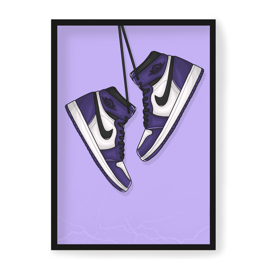 Poster Jordan 1 Retro High Court Purple White