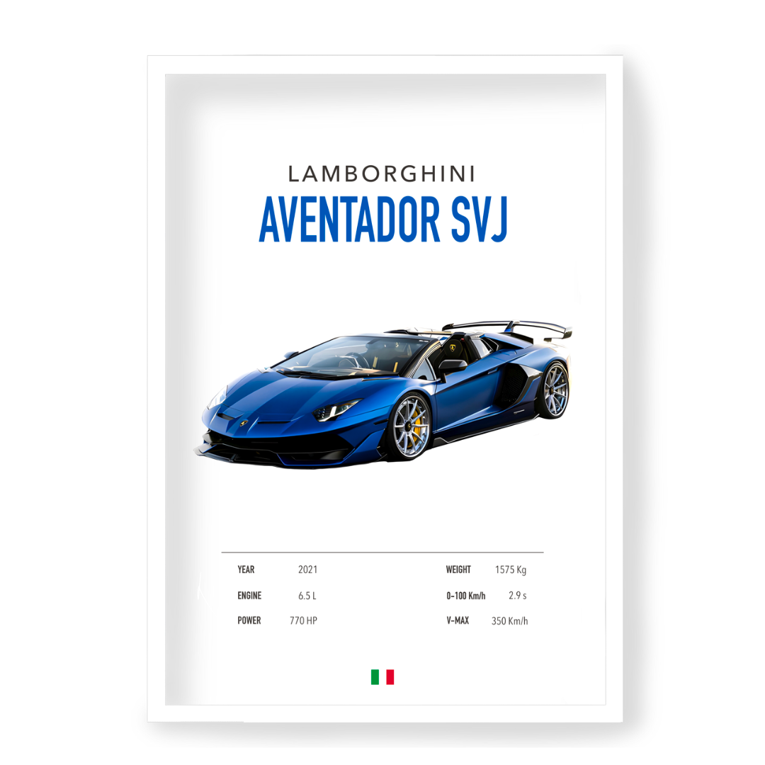 Poster Lamborghini Aventador SVJ