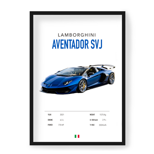 Poster Lamborghini Aventador SVJ