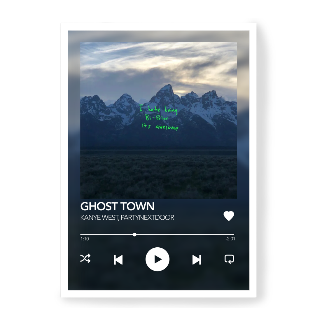 Poster Kanye West Ghost Town
