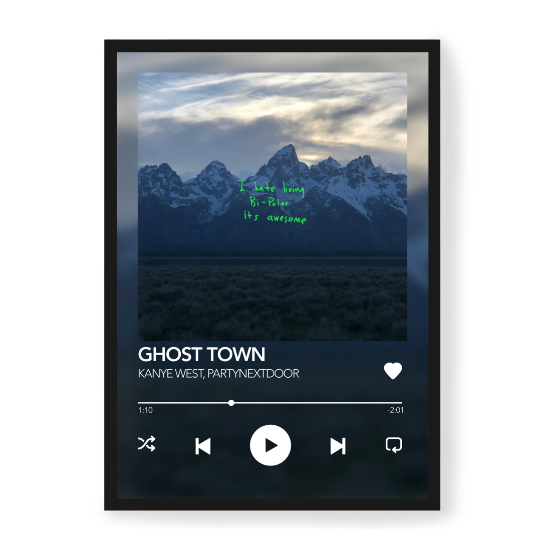 Poster Kanye West Ghost Town