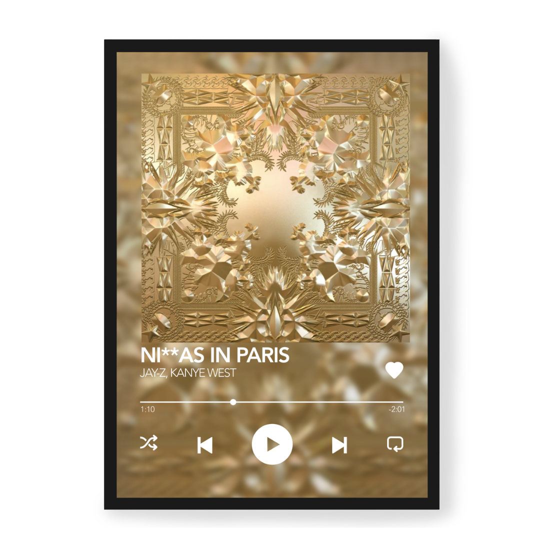 Poster Kanye West Ni**as In Paris