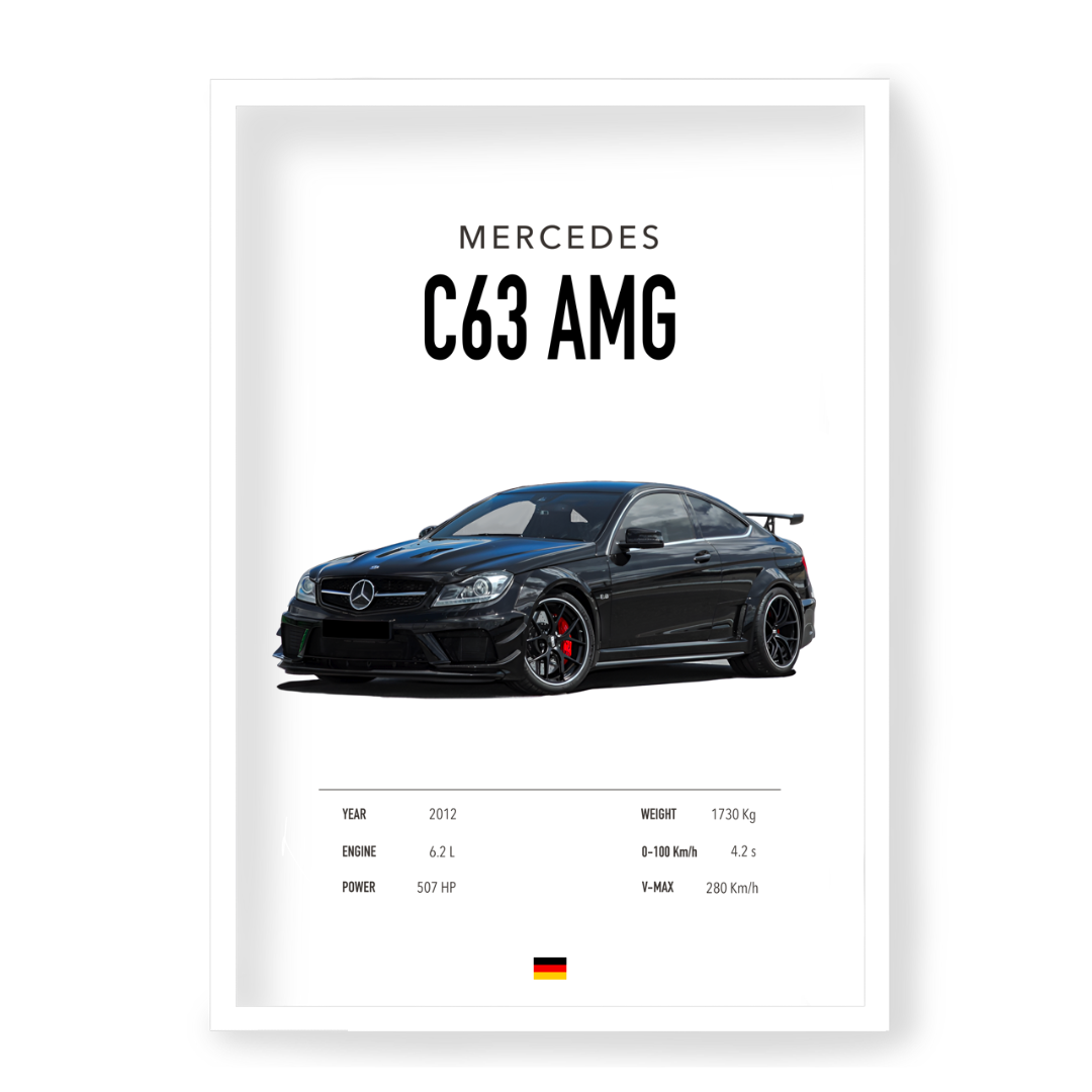 Poster Mercedes C63 AMG