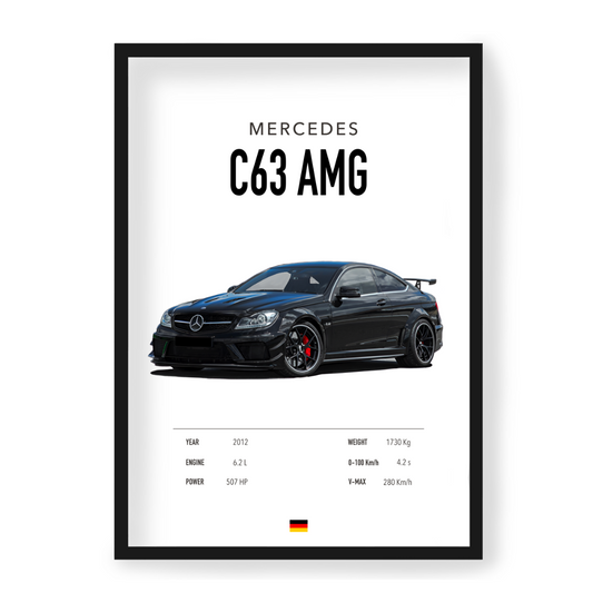Poster Mercedes C63 AMG