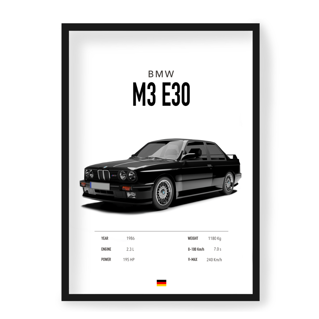 Poster BMW E30 M3