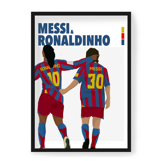 Poster Messi & Ronaldinho
