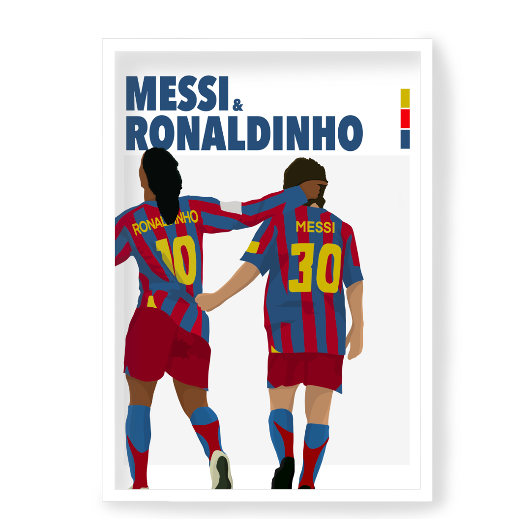Poster Messi & Ronaldinho