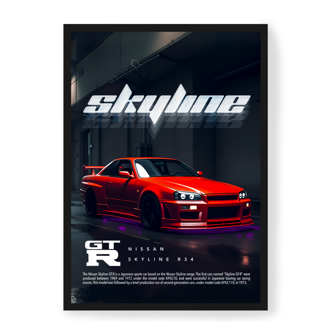 Poster Nissan Skyline R34