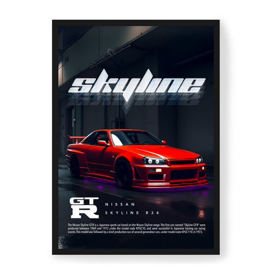 Poster Nissan Skyline R34