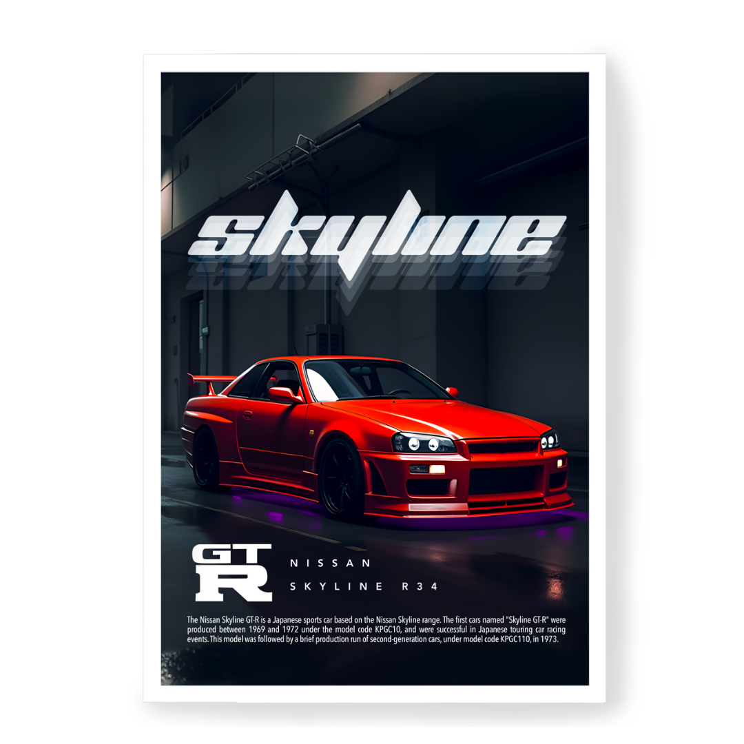 Poster Nissan Skyline R34