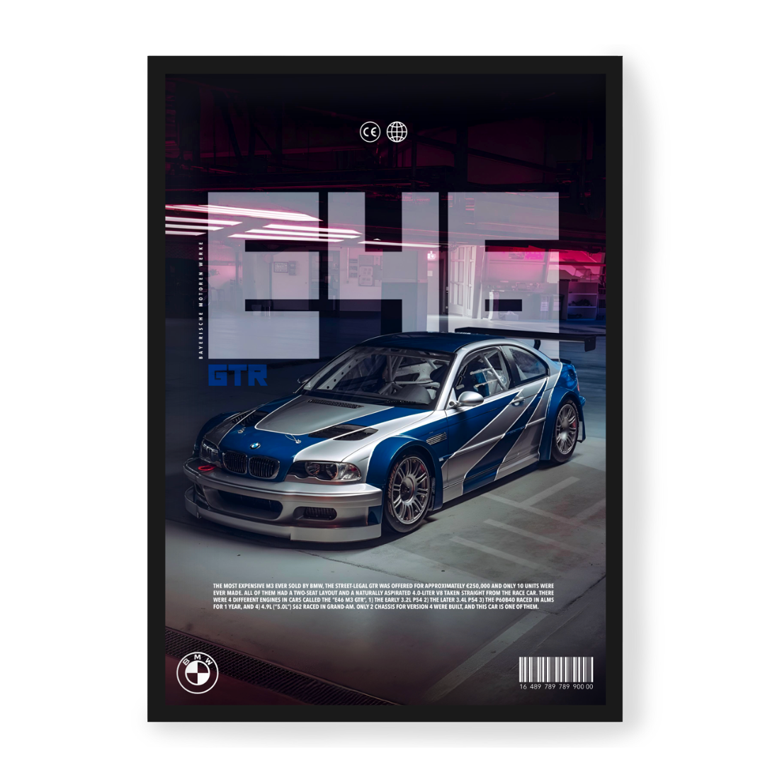 Poster BMW E46 GTR
