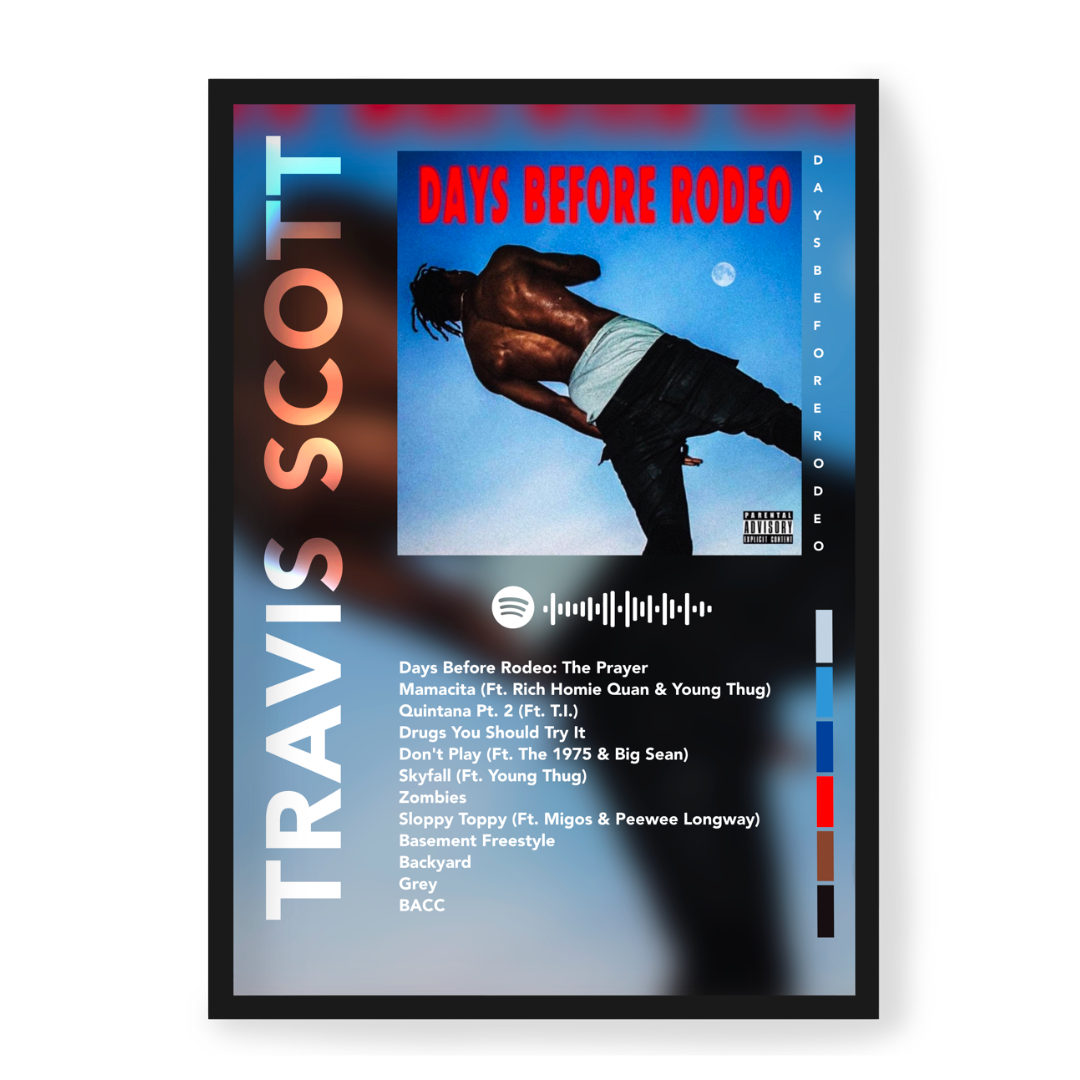 Poster Travis Scott Days Before Rodeo