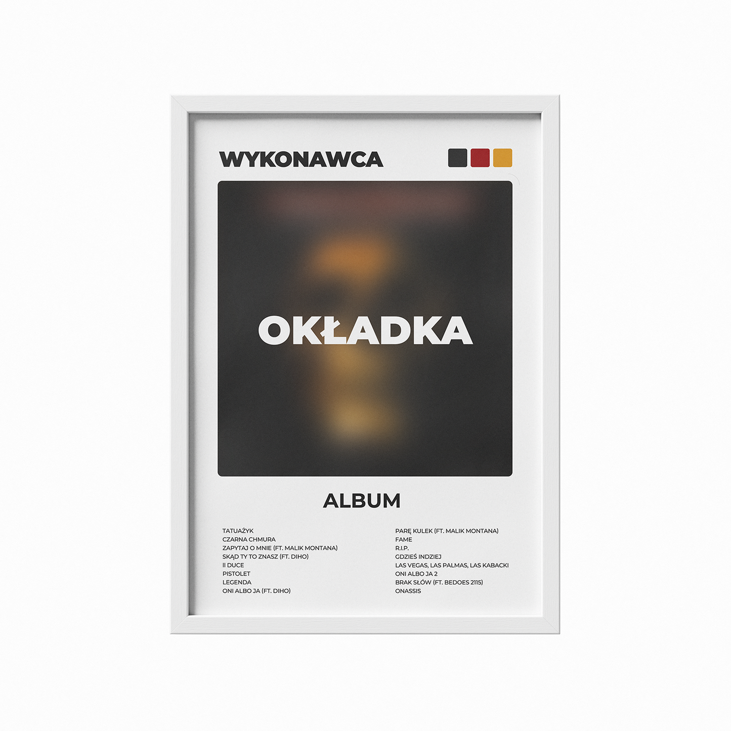Plakat z własnym albumem 1.1