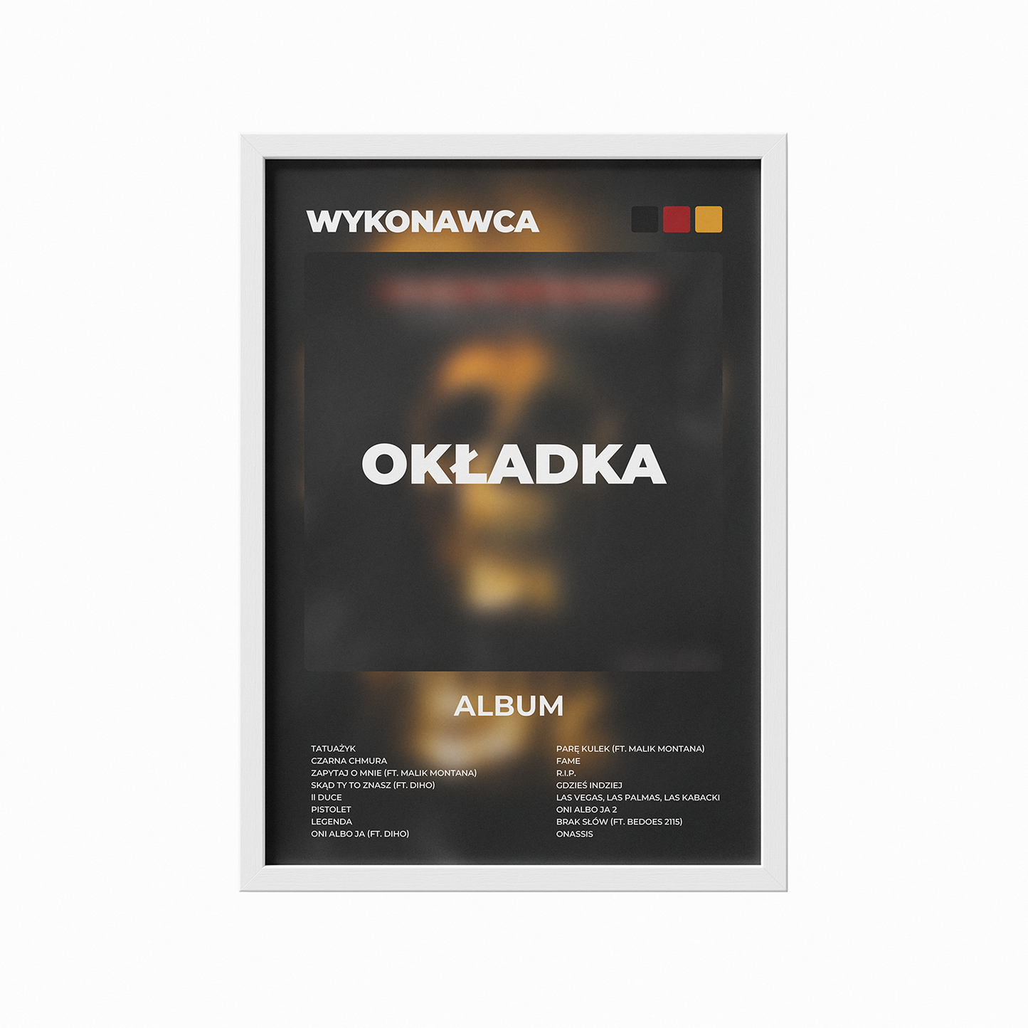 Plakat z własnym albumem 1.2