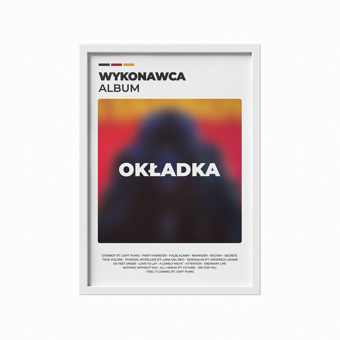 Plakat z własnym albumem 2.1