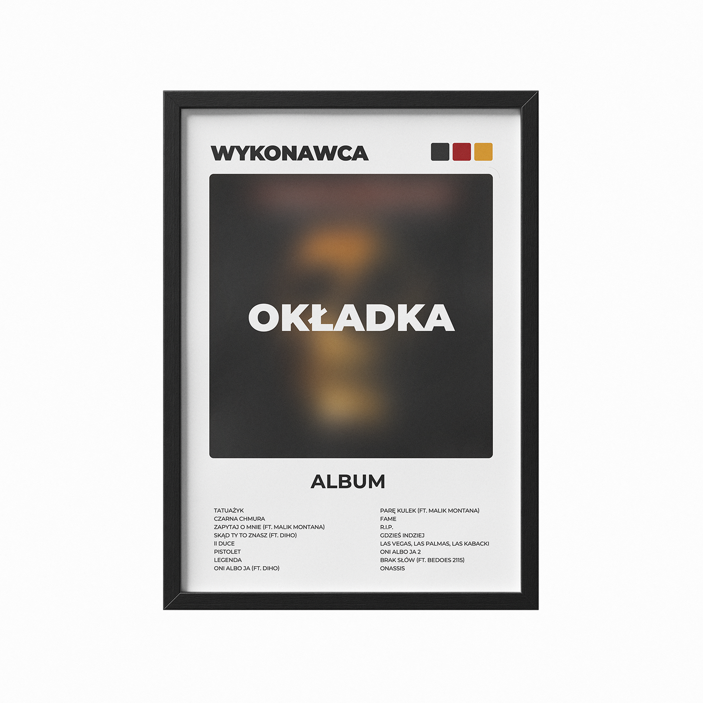 Plakat z własnym albumem 1.1