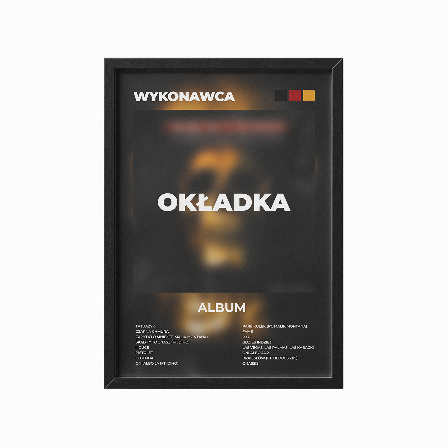 Plakat z własnym albumem 1.2