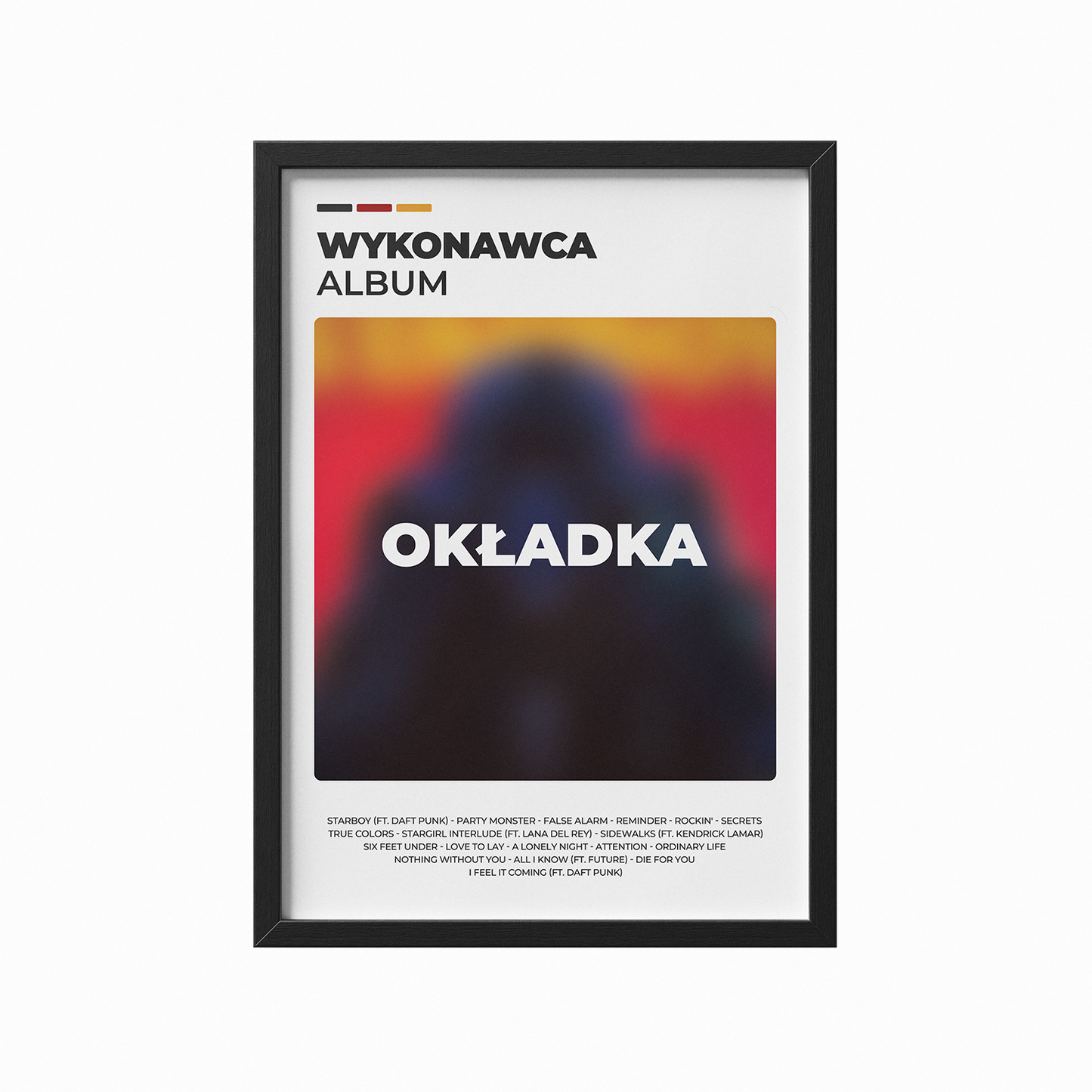 Plakat z własnym albumem 2.1