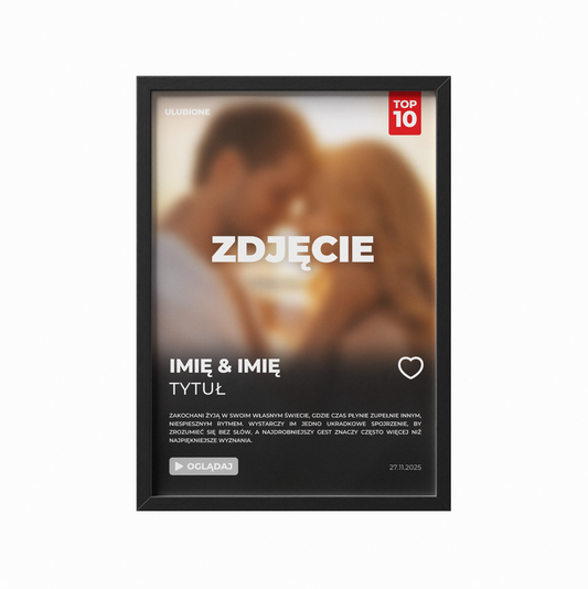 Plakat z własnym zdjęciem Film Dla par